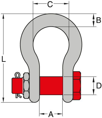 Bolt Type Anchor Shackle Icon