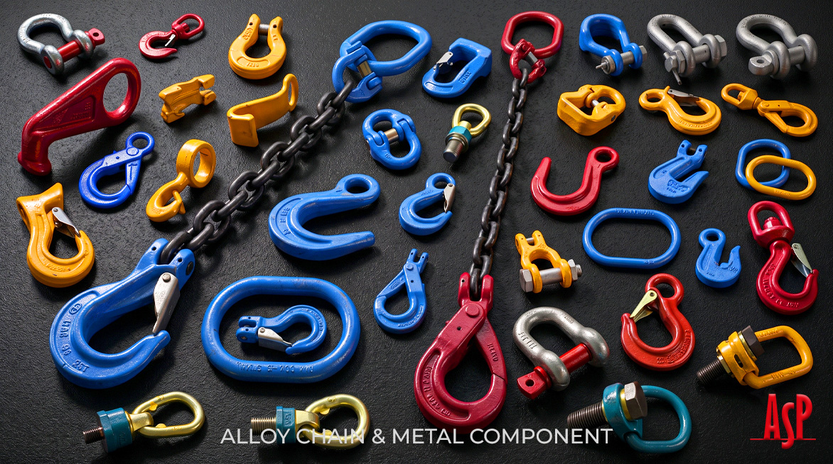 โซ่อัลลอยด์ เกรด80 โซ่อัลลอยด์ เกรด100 และอุปกรณ์ต่อพ่วงทุกชนิด Chain Sling