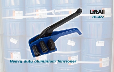 ตัวเร่งความตึงพร้อมตัดสายในตัว รุ่น TP-472 Heavy duty aluminium Tensioner with oilless bearing in handle and base. For 3/4"-1-1/2" Cord strapping